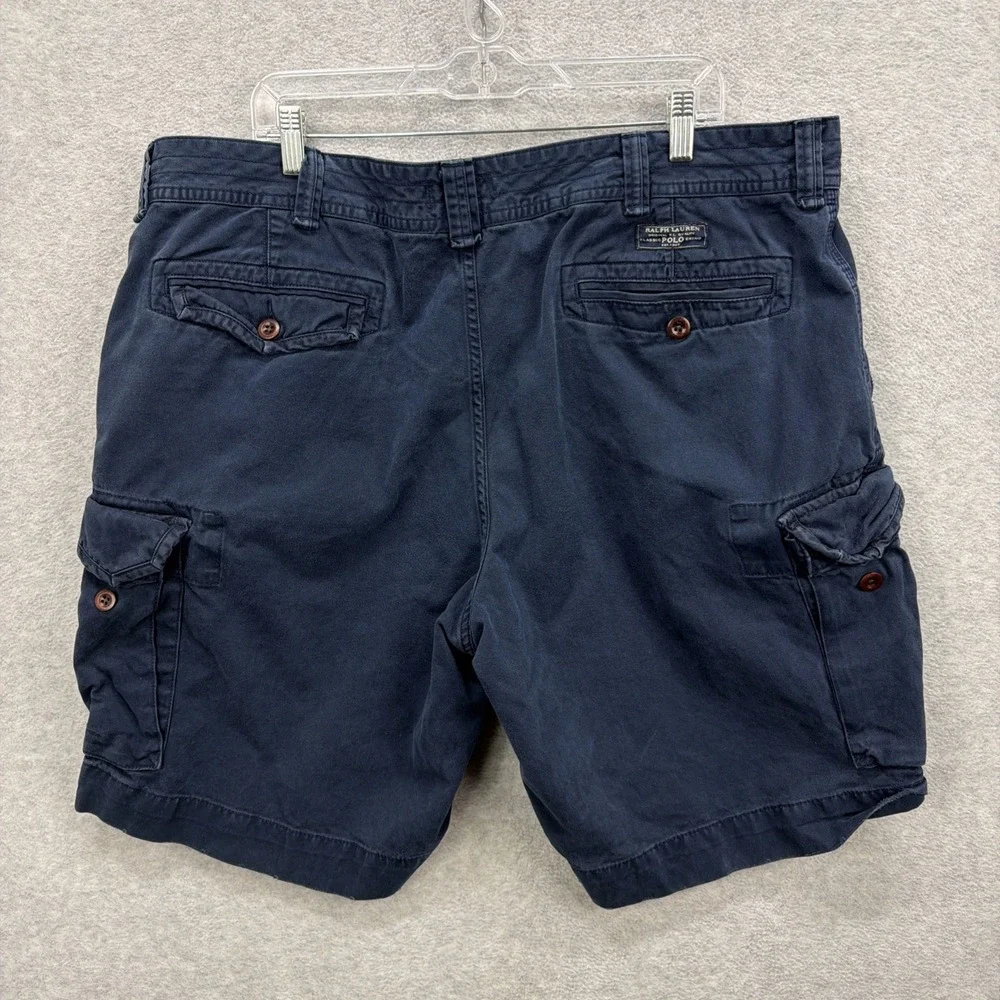 Polo Ralph Lauren Cargo Shorts Men 42 Navy Paratrooper Gellar Fatigue Preppy Y2K